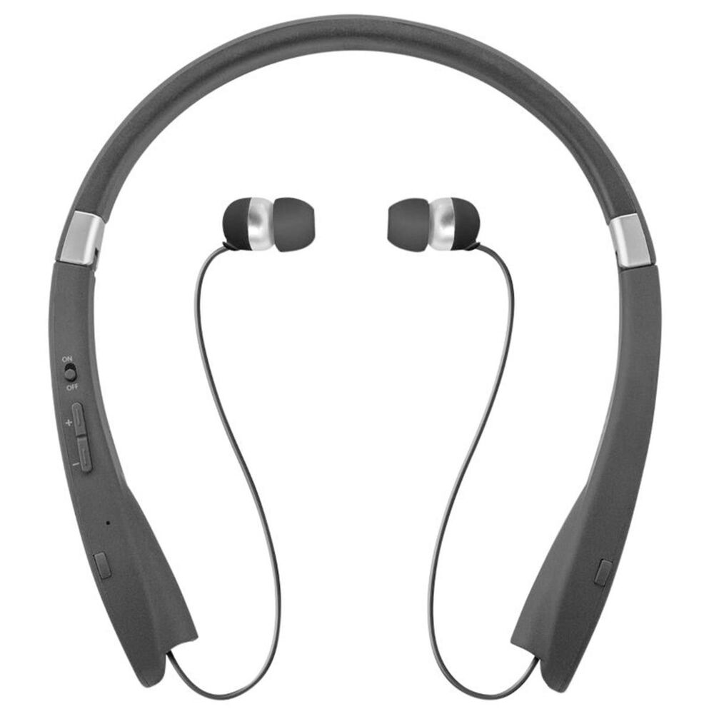 MobileSpec Premium Stereo Bluetooth Wireless Neck Headphones in Black, , large