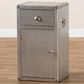 Baxton Studio Serge 1-Door Accent Storage Cabinet in Silver, , large