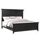 Davis International Queen Panel Bed in Lightly Distressed Black, , large