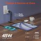 Hypercel SpeedBoost 45W PD Wall Charger with 6ft USB-C Cable in White, , large