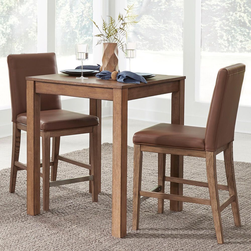 Home Styles Big Sur 3-Piece Dining Set in Brown, , large