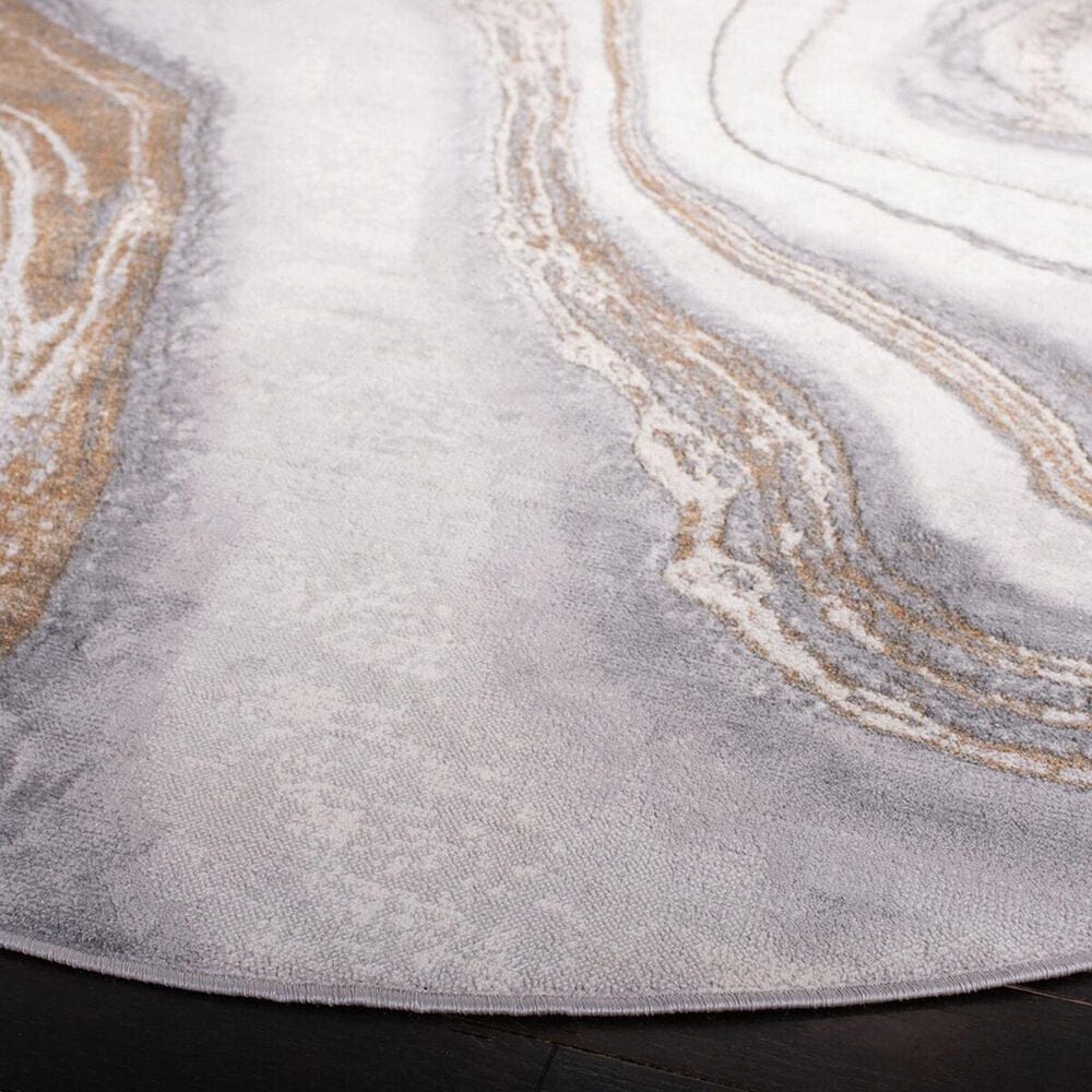 Safavieh Orchard  5&#39; Round Grey and Gold Area Rug, , large