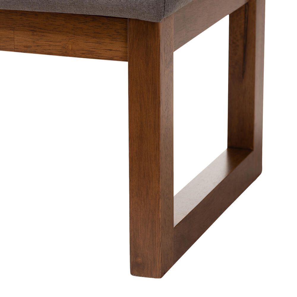 Baxton Studio Caramay Accent Bench in Grey, , large