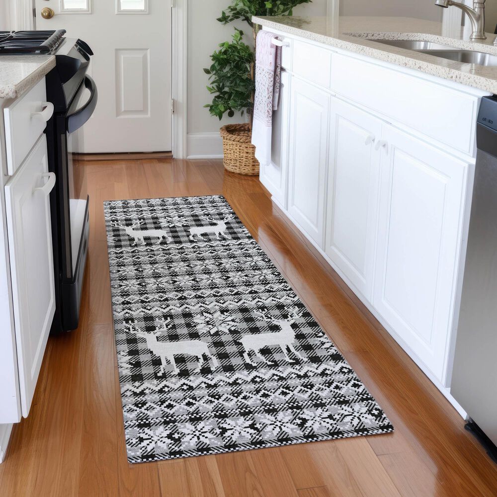 Dalyn Rug Company Wonderland WN28 2&#39;3&quot; x 7&#39;6&quot; Gray Indoor/Outdoor Runner, , large