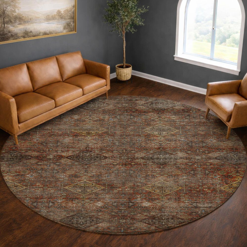 Dalyn Rug Company Aristo Paprika 8' Round Area Rug, , large