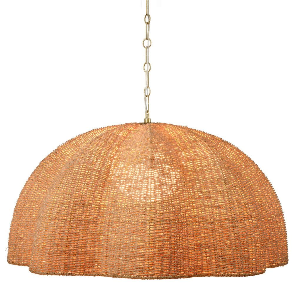 Jamie Young Direct Ship Norbury 1-Light Large Palm Leaf Pendant in Natural, , large