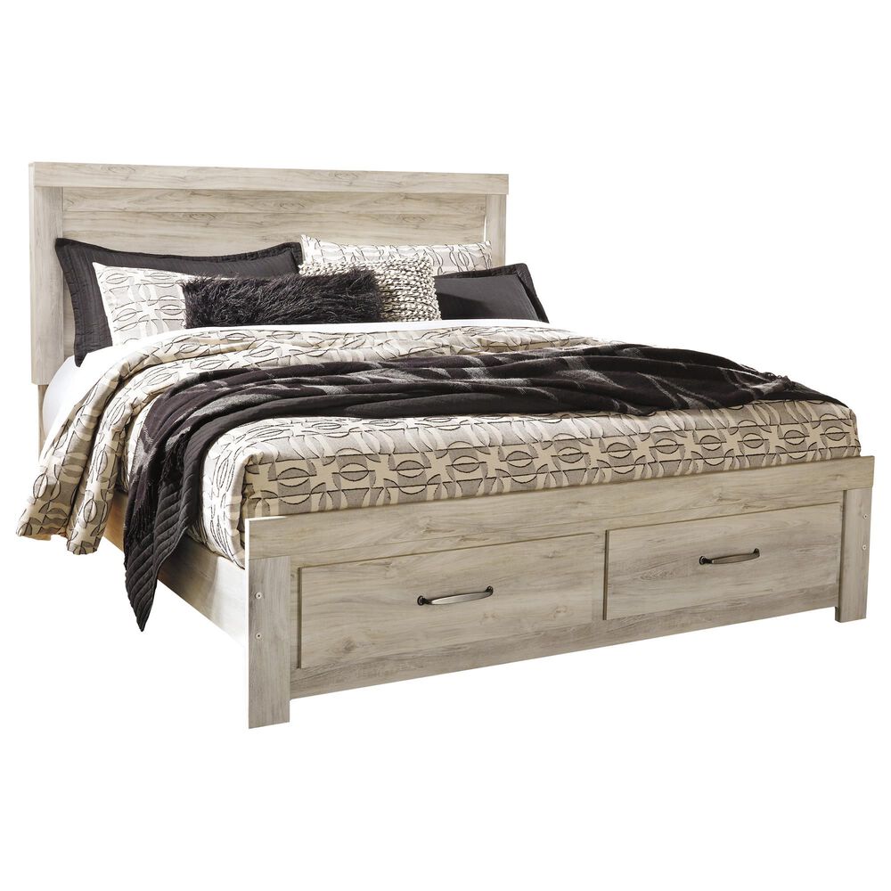 Ashley Bellaby King Storage Bed in Whitewash, , large