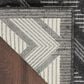 Nourison Versatile 2" x 4" Charcoal and Black Indoor/Outdoor Area Rug, , large