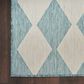 Nourison Positano Geometric Aqua 4" x 6" Indoor/Outdoor Area Rug, , large