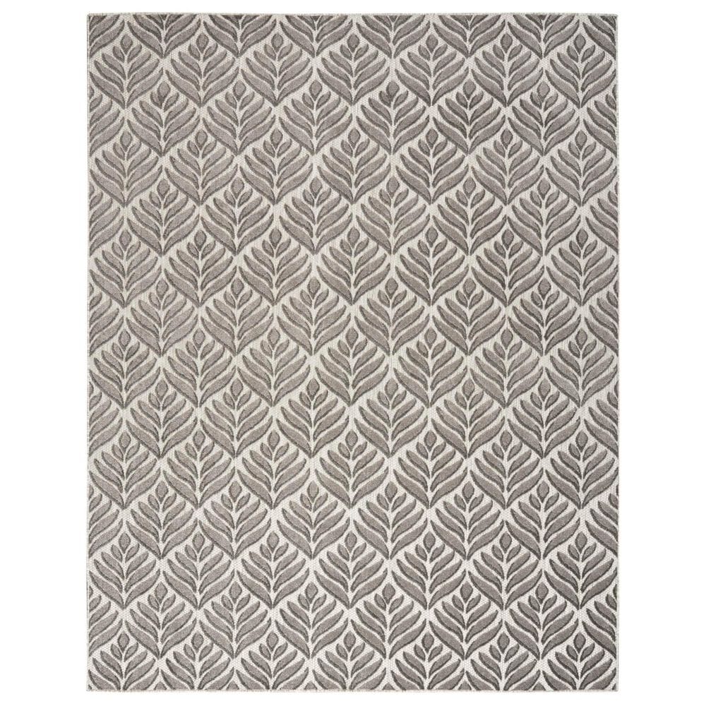 Nourison Aloha 7" x 10" Charcoal Indoor/Outdoor Area Rug, , large