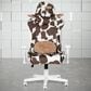 Rta Products Llc Cow Gaming Chair in Chocolate and White, , large
