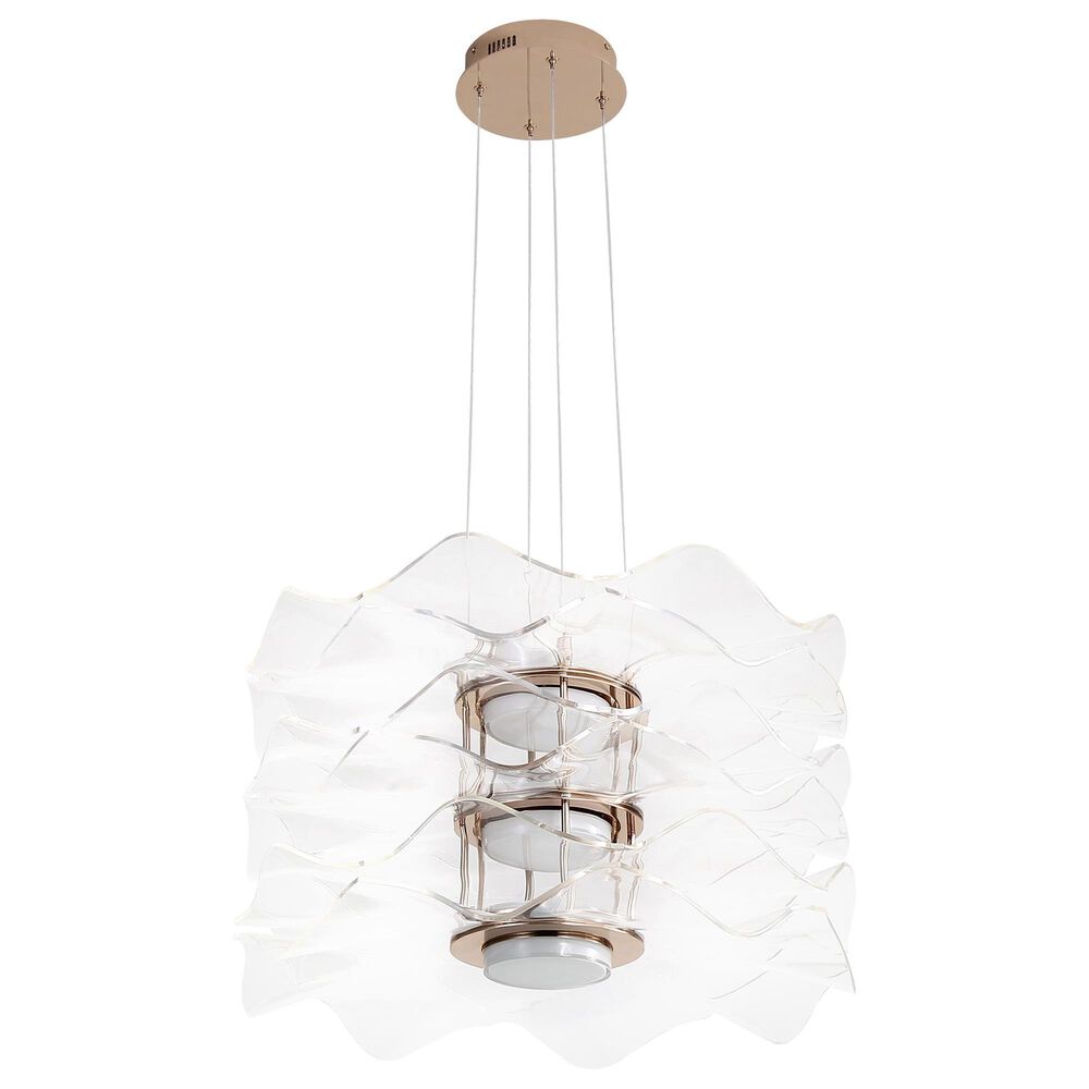 Golden Lighting Vetrina 3-Light Pendant in Light Gold, , large