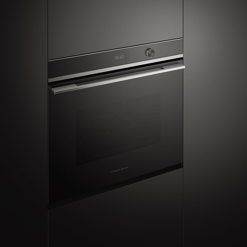 Fisher &amp; Paykel Series 9 30&quot; Contemporary Single Electric Wall Oven with 17 Functions in Stainless Steel and Black, , large