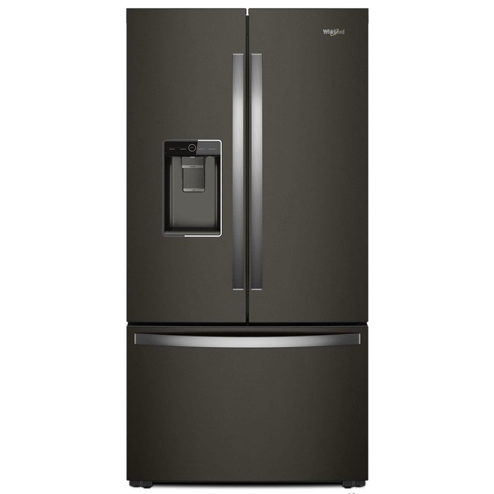 Whirlpool 23.8 Cu. Ft. Counter-Depth French Door Refrigerator in Fingerprint Resistant Black Stainless Steel, , large
