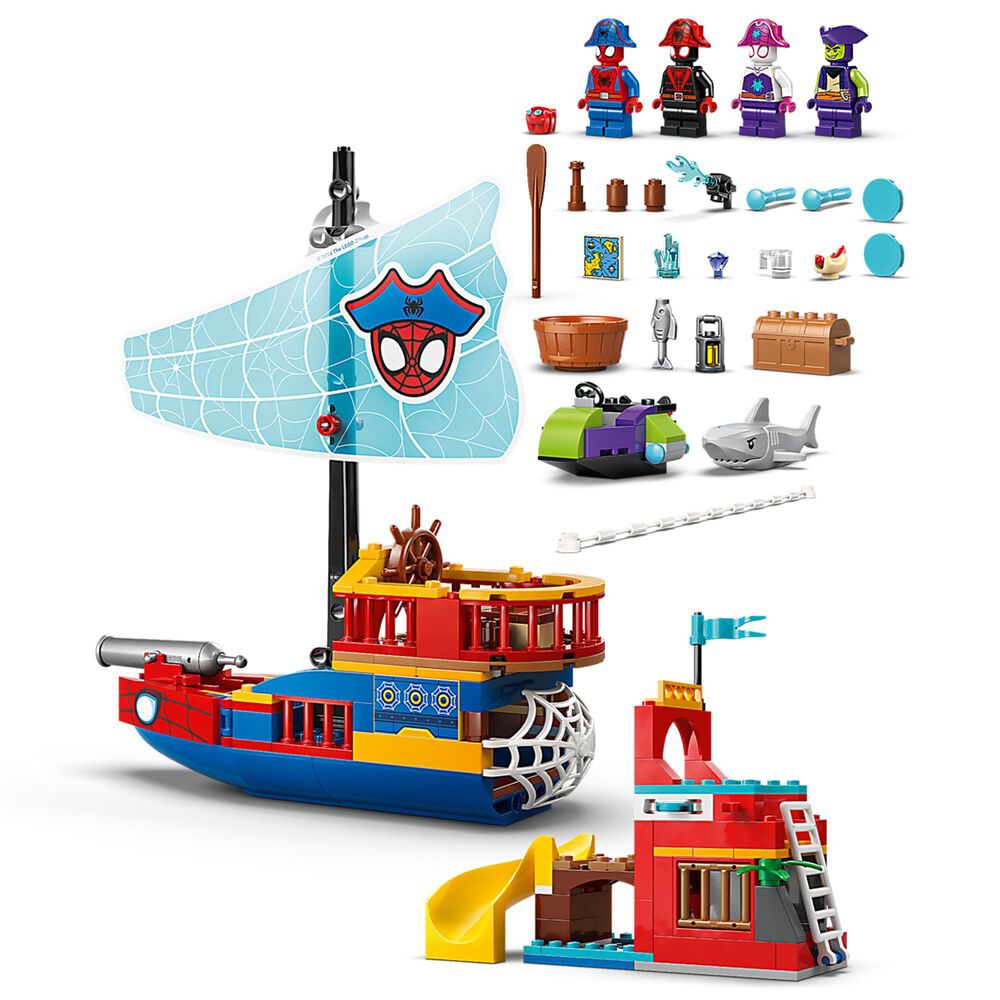 LEGO Marvel Pirate Ship of Spidey's Team Building Set, , large