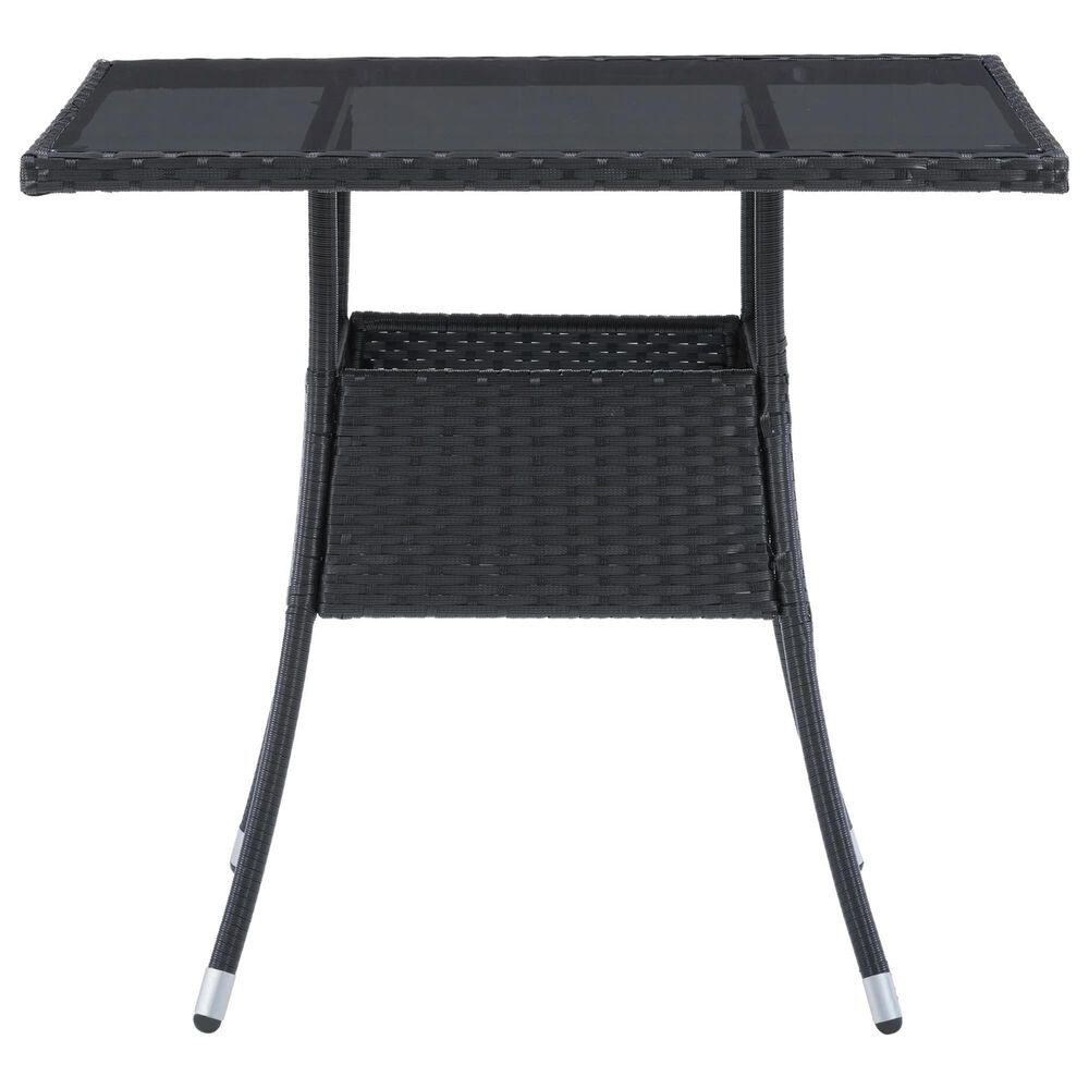 CorLiving Parksville Patio Square Dining Table in Black, , large