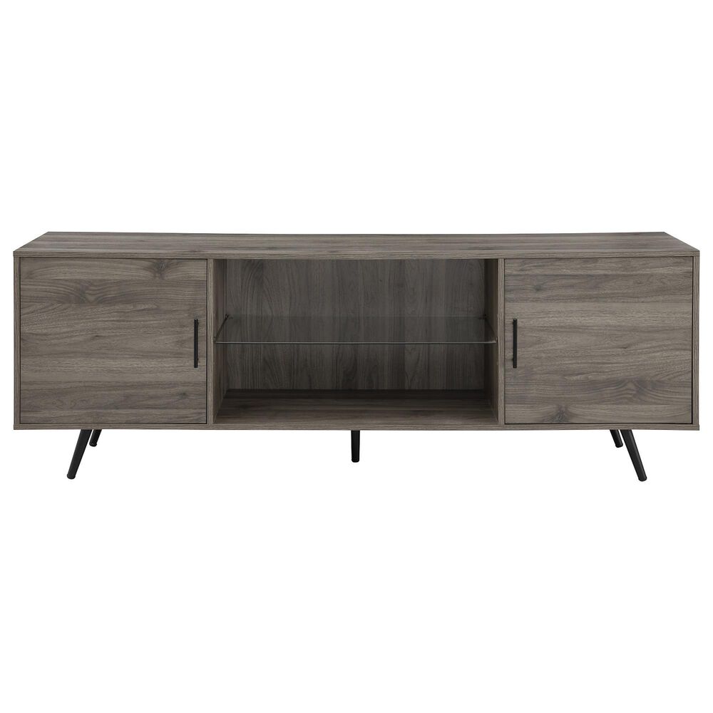 Walker Edison Nora 70&quot; TV Stand in Slate Grey, , large