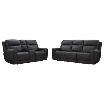 Ashley 5Z-Comfort Power Reclining Sofa and Loveseat Set in Onyx, , large