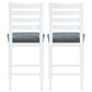 Linon Home Decor Flynn 22" Counter Stool with Charcoal Grey Cushion in White (Set of 2), , large