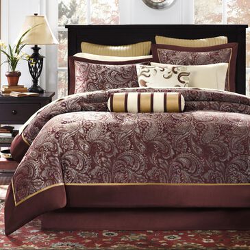 Hampton Park Aubrey 12-Piece Queen Comforter Set in Red, , large