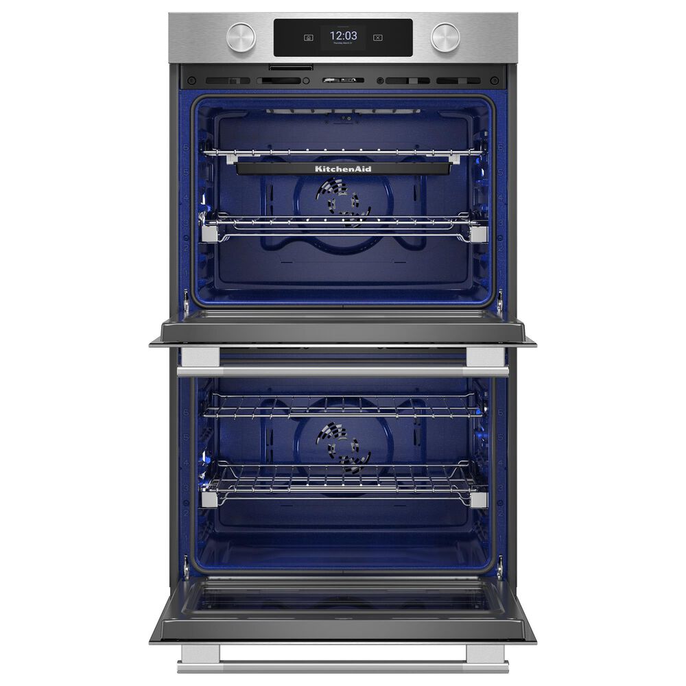 KitchenAid 2-Piece Kitchen Package with PrintShield Stainless Steel 30" Smart Double Wall Oven and Black 36" Induction Cooktop, , large