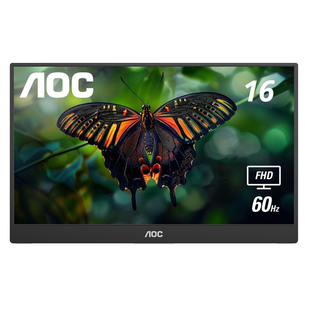 AOC 15.6" Full HD IPS LED Portable Monitor in Black, , large