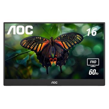 AOC 15.6" Full HD IPS LED Portable Monitor in Black, , large