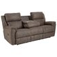 HomeStretch Milan Manual Reclining Sofa with Drop Down Table in Espresso, , large