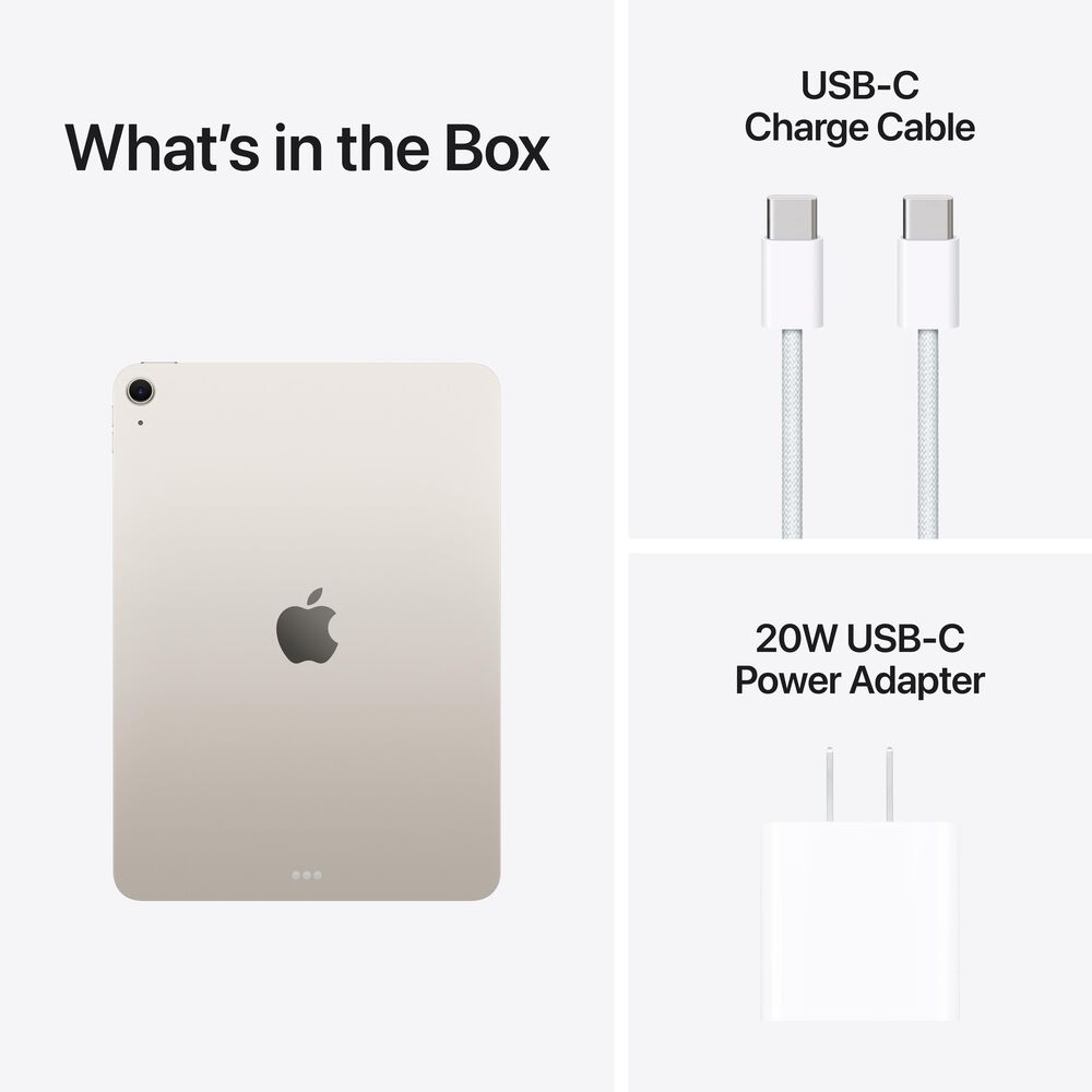 Apple 11-Inch iPad Air M3 Chip Wi-Fi 256GB in Starlight &#40;Latest Model&#41;, , large