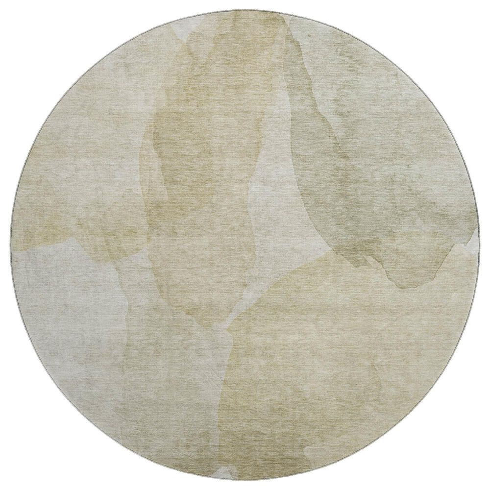 Dalyn Rug Company Ravenna RN12 8" Round Putty Area Rug, , large
