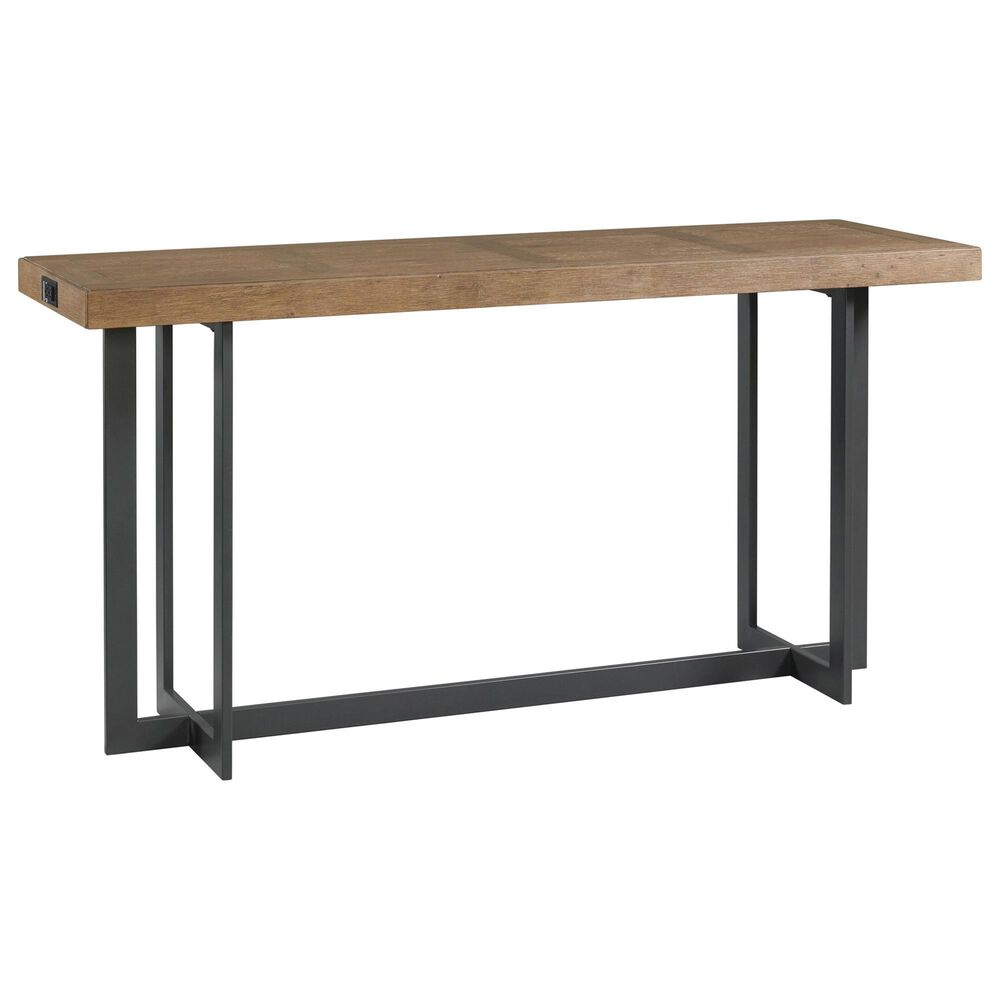 Hawthorne Furniture Eden Sofa Bar Table with Metal Base in Rustic Dune and Black, , large