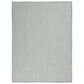 Nourison Courtyard Ivory and Aqua 5" x 7" Indoor/Outdoor Area Rug, , large