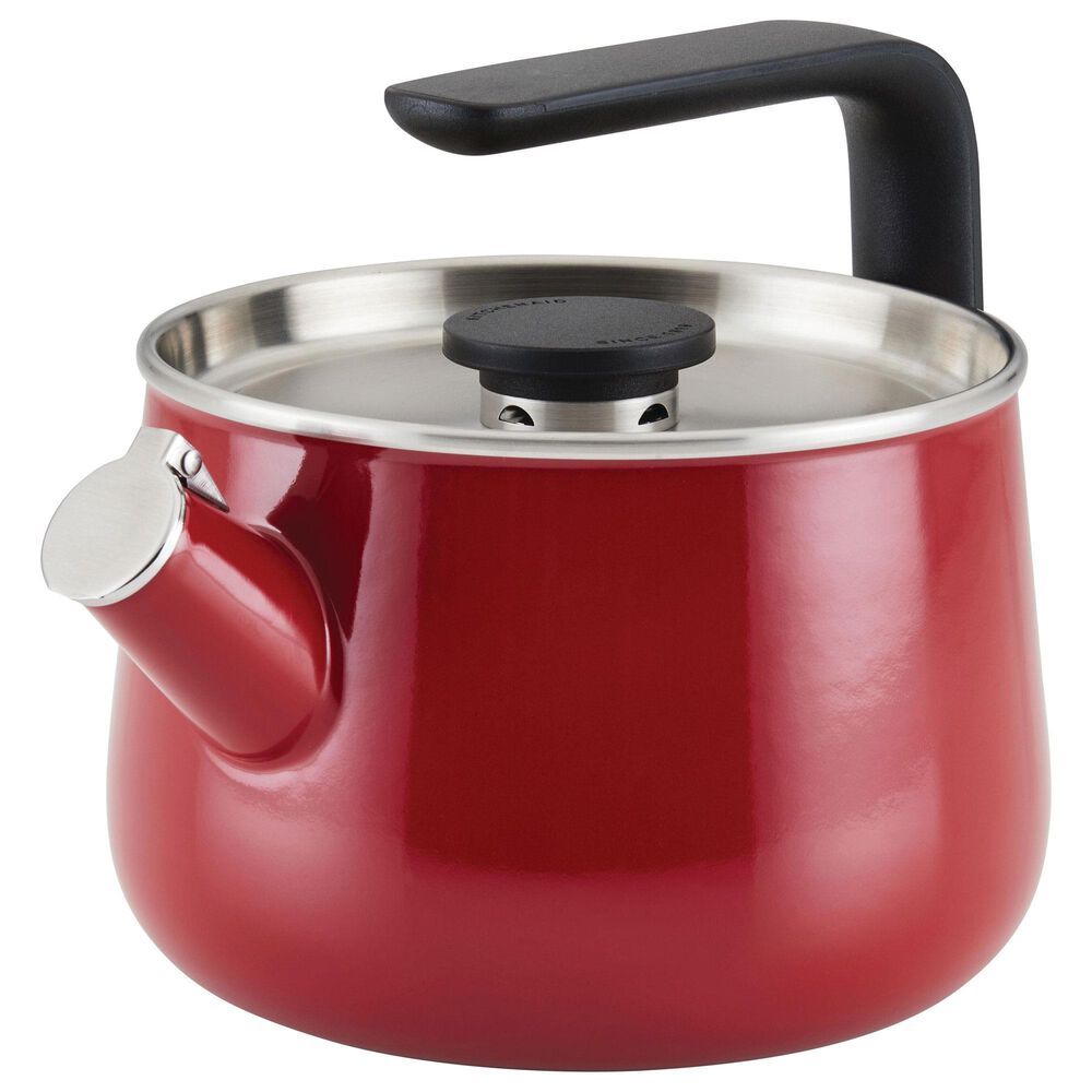 Kitchenaid Enamel-on-Steel 2 Quart Teakettle in Empire Red, , large