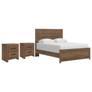 Ashley Broachmyn Queen Bed with Two Nightstands in Warm Auburn, , large