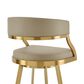 Armen Living Saturn Swivel Counter Stool in Gold, , large