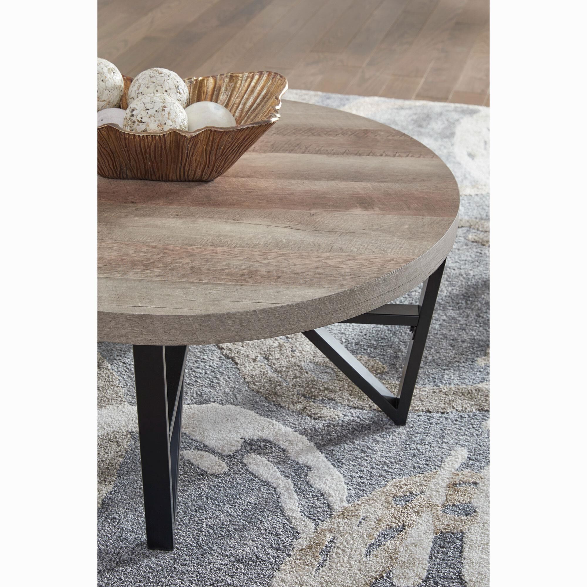 Ashley Deanlee 3-Piece Table Set in Grayish Brown and Black