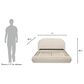 Jennifer Taylor Home Archie Puffy Grounded King Upholstered Platform Bed in Oatmeal Light Beige, , large