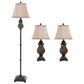 Stylecraft Lamps 3-Piece Lamp Set in Toffee Wood, , large