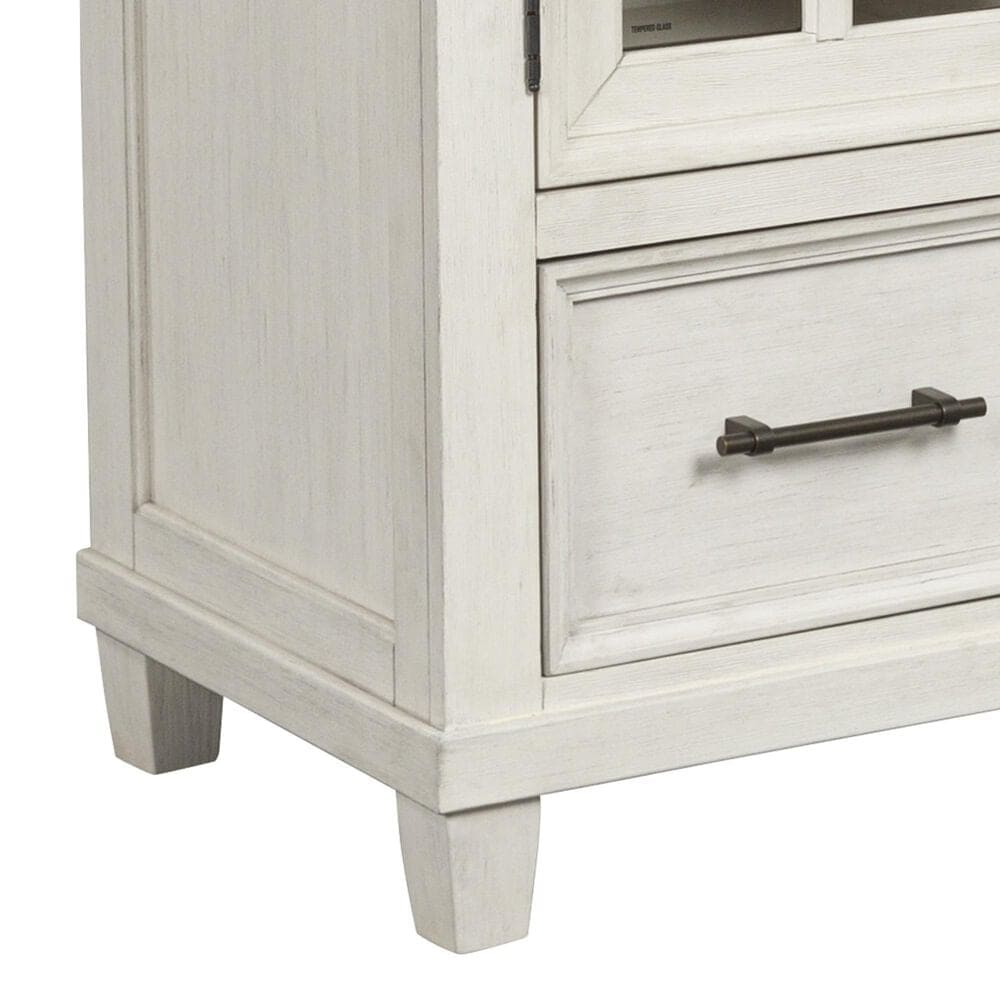 Ashley Shaybrock 4-Piece King Bedroom Set in Antique White and Brown, , large