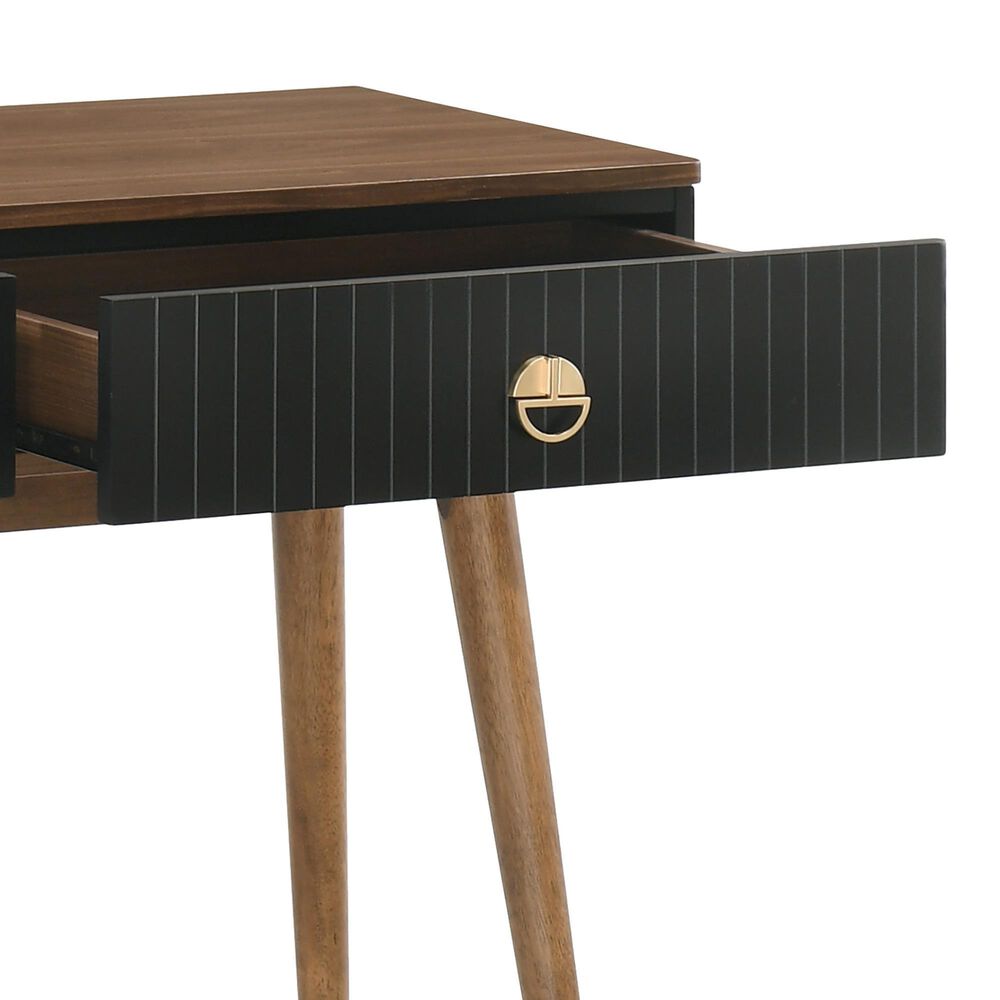Armen Living Amigo Console Table in Black and Walnut, , large