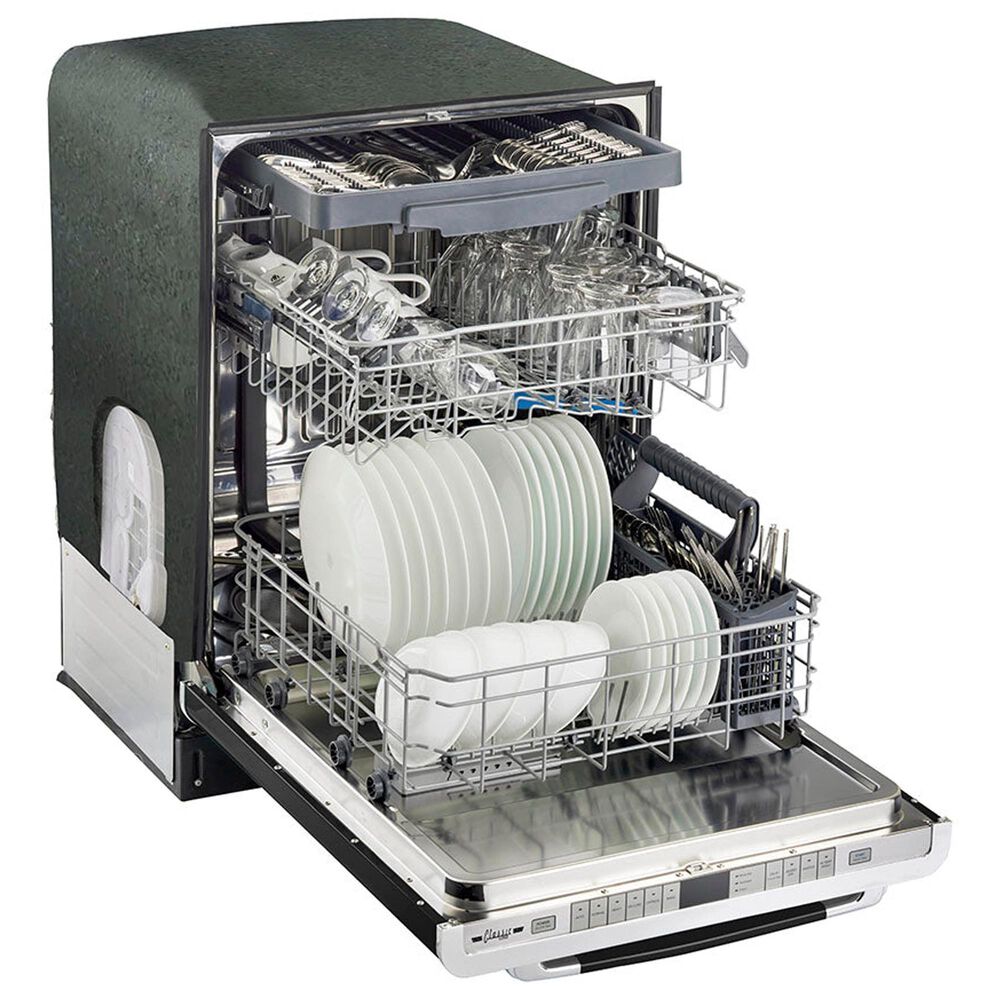 Unique Appliances Classic Retro 24" Top Control Dishwasher in Midnight Black, , large