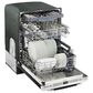 Unique Appliances Classic Retro 24" Top Control Dishwasher in Midnight Black, , large