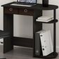 HOMLUX 32" Computer Desk with Two Drawers in Espresso and Black, , large