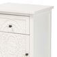 Baxton Studio Lambert 1-Drawer End Table in White, , large