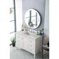 James Martin Vanities Palisades 48" Single Bathroom Vanity in Bright White with 3 cm White Zeus Quartz Top and Rectangular Sink, , large