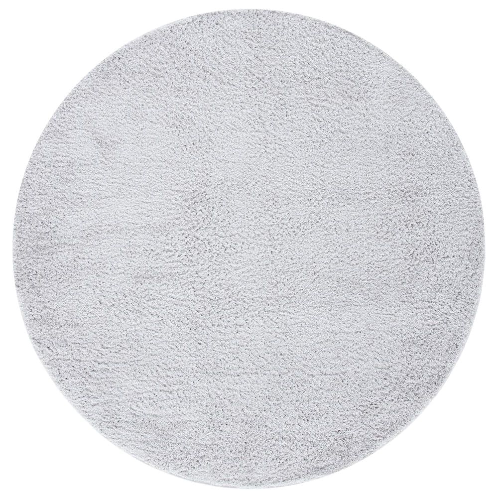 Safavieh August Shag 6"7" Round Light Grey Area Rug, , large