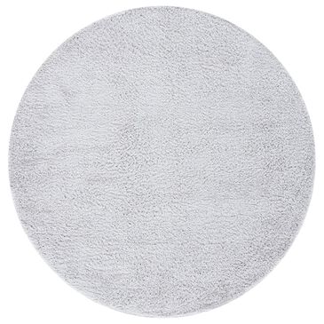 Safavieh August Shag 6"7" Round Light Grey Area Rug, , large