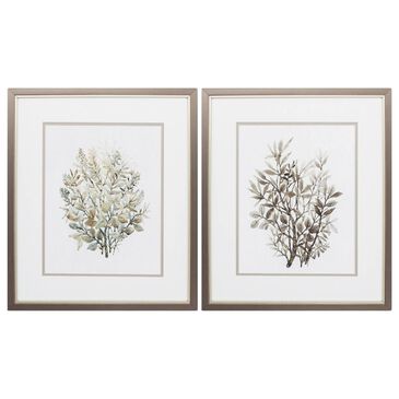 Propac Leaf Arrangement Wall Art in Blue (Set of 2), , large
