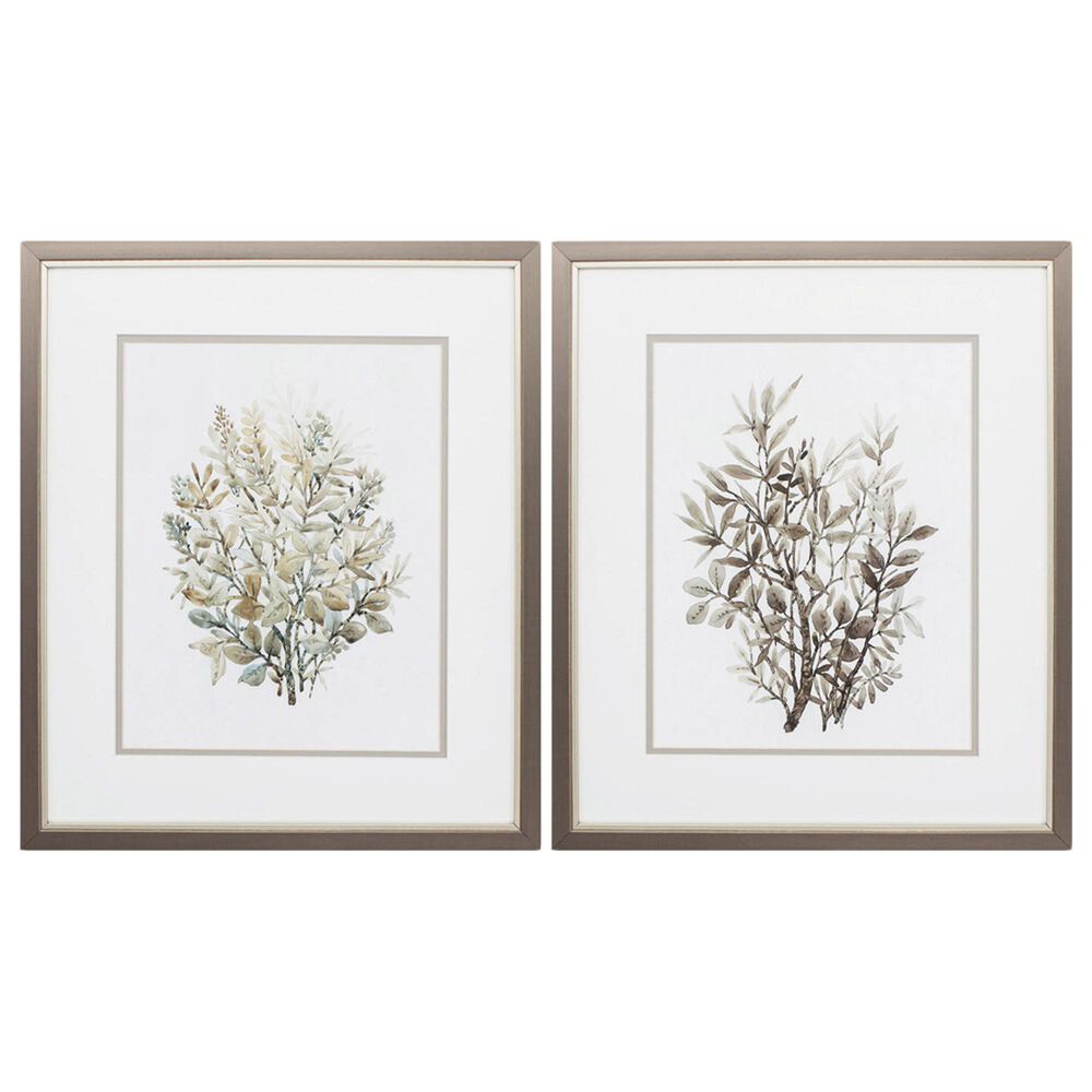 Propac Leaf Arrangement Wall Art in Blue (Set of 2), , large