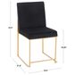 Lumisource Fuji Dining Chair with White Faux Leather Cushion in Black (Set of 2), , large